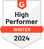 G2 high performer winter 2024 award logo